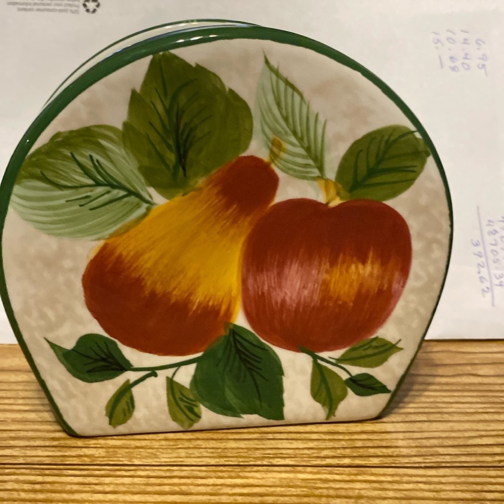 Vintage Sakura Sonoma Apples And Pear Napkin Holder